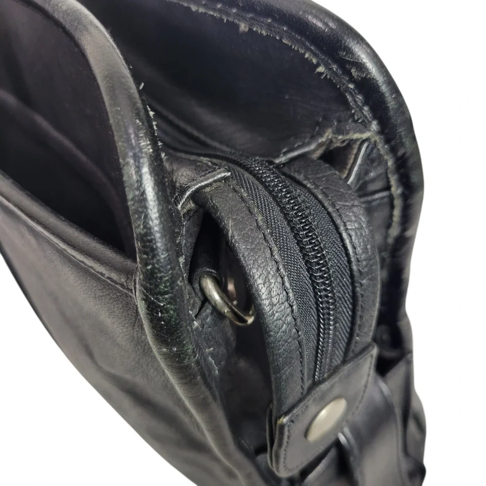 Vintage Wilsons Leather Briefcase Black Bag Laptop Commuter Documents Messenger